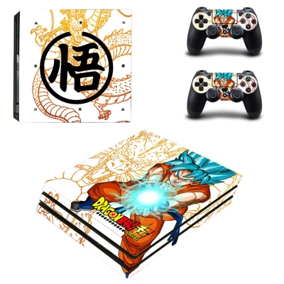 Dragon ball super decal skin for PS4 Pro Console and 2 Controllers