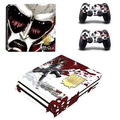 Attack on titan decal skin for PS4 Pro Console and 2 Controllers