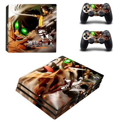 Attack on titan decal skin for PS4 Pro Console and 2 Controllers