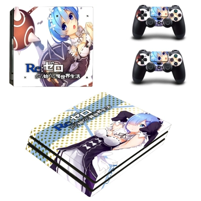 Re zero decal skin for PS4 Pro Console and 2 Controllers