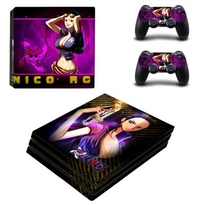 One piece decal skin for PS4 Pro Console and 2 Controllers One piece decal skin for PS4 Pro Console and 2 Controllers