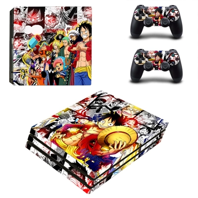 One piece decal skin for PS4 Pro Console and 2 Controllers
