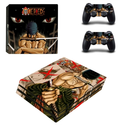 One piece decal skin for PS4 Pro Console and 2 Controllers