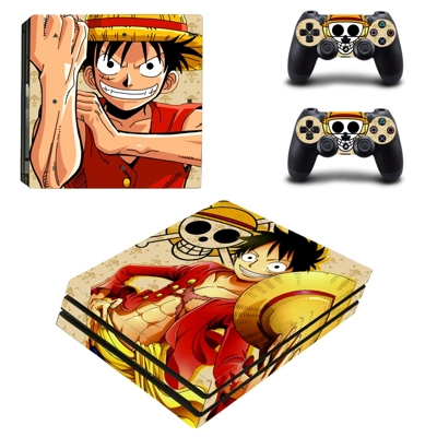 One piece decal skin for PS4 Pro Console and 2 Controllers