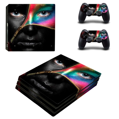 Face Mask decal skin for PS4 Pro Console and 2 Controllers