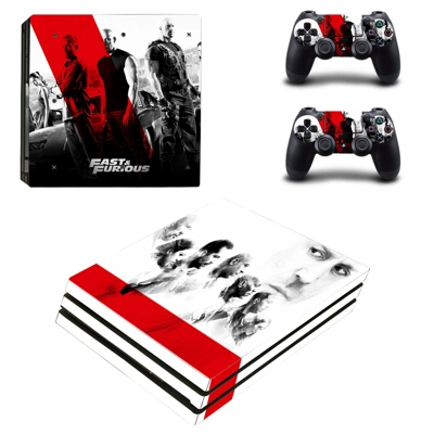 Fast & Furious decal skin for PS4 Pro Console and 2 Controllers