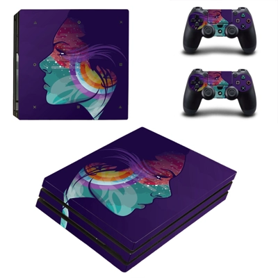 Face Art decal skin for PS4 Pro Console and 2 Controllers