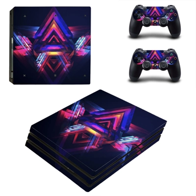 Tech Wallpaper decal skin for PS4 Pro Console and 2 Controllers