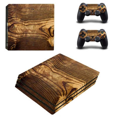 Tree trunk decal skin for PS4 Pro Console and 2 Controllers