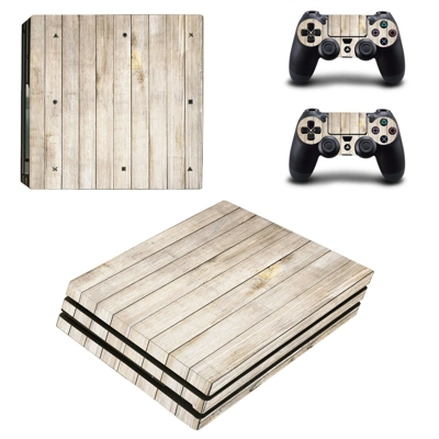 Wooden board decal skin for PS4 Pro Console and 2 Controll.. Wooden board decal skin for PS4 Pro Console and 2 Controll..