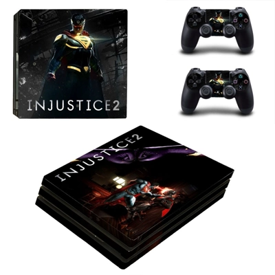 Injustice 2 decal skin for PS4 Pro Console and 2 Controllers