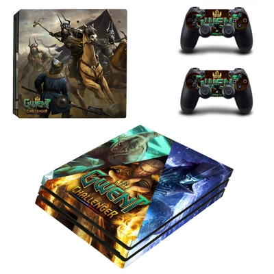 Gwent Challenger decal skin for PS4 Pro Console and 2 Controllers