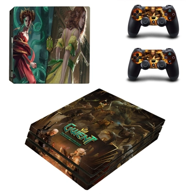 Gwent The Witcher card game decal skin for PS4 Pro Console..