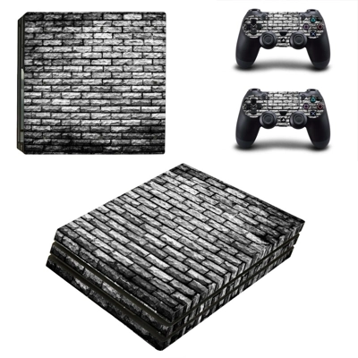 Shade Brick wall decal skin for PS4 Pro Console and 2 Controllers