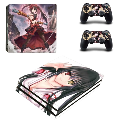 Kurumi Tokisaki decal skin for PS4 Pro Console and 2 Controllers