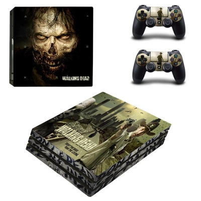 Walking Dead decal skin for PS4 Pro Console and 2 Controllers