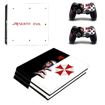 Resident Evil decal skin for PS4 Pro Console and 2 Controllers