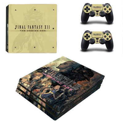 Final Fantasy 12 decal skin for PS4 Pro Console and 2 Controllers