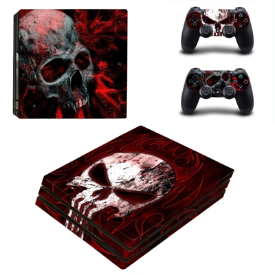 Skull skin decal skin for PS4 Pro Console and 2 Controllers
