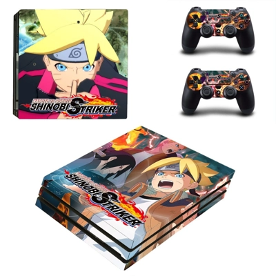 Naruto to Boruto Shinobi Striker decal skin for PS4 Pro Console and 2 Controllers