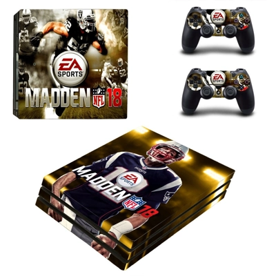 Madden 18 decal skin for PS4 Pro Console and 2 Controllers