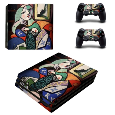 Woman with book decal skin for PS4 Pro Console and 2 Contr.. Woman with book decal skin for PS4 Pro Console and 2 Contr..