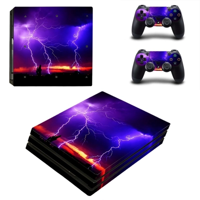 Lightning cloudy sky decal skin for PS4 Pro Console and 2 .. Lightning cloudy sky decal skin for PS4 Pro Console and 2 ..