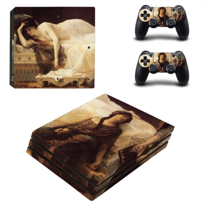 Tristan and Isolde painting decal skin for PS4 Pro Console and 2 Controllers