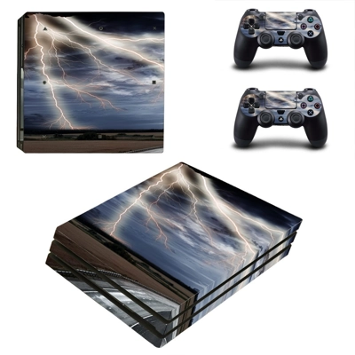 Lightning cloudy sky with road view decal skin for PS4 Pro.. Lightning cloudy sky with road view decal skin for PS4 Pro..