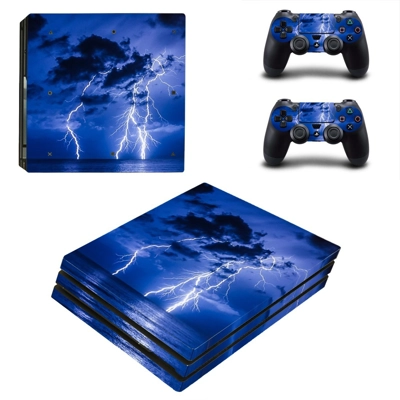 Lightning cloudy sky decal skin for PS4 Pro Console and 2 .. Lightning cloudy sky decal skin for PS4 Pro Console and 2 ..