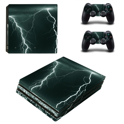 Lightning sky decal skin for PS4 Pro Console and 2 Control.. Lightning sky decal skin for PS4 Pro Console and 2 Control..