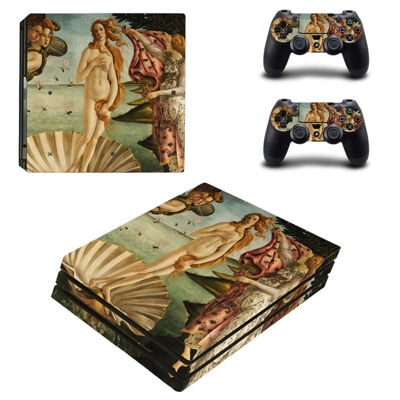 The Birth of Venus decal skin for PS4 Pro Console and 2 Controllers