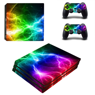 Abstract lightning decal skin for PS4 Pro Console and 2 Co.. Abstract lightning decal skin for PS4 Pro Console and 2 Co..