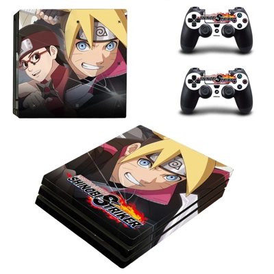 Naruto to Boruto Shinobi Striker decal skin for PS4 Pro Console and 2 Controllers