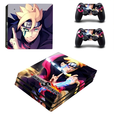 Naruto to Boruto Shinobi Striker decal skin for PS4 Pro Console and 2 Controllers