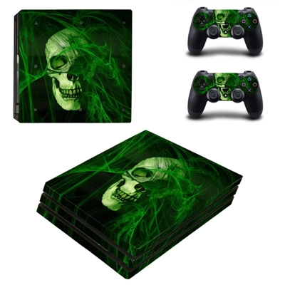 Toxic Skull decal skin for PS4 Pro Console and 2 Controllers