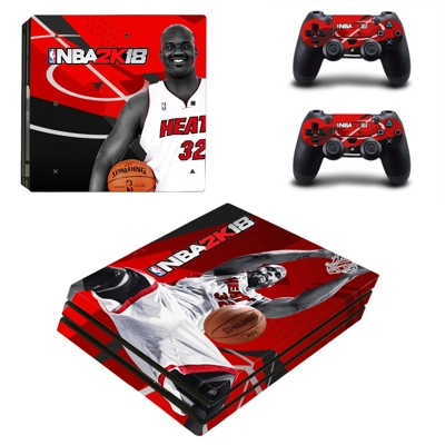 NBA 2k18 decal skin for PS4 Pro Console and 2 Controllers