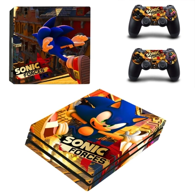 Sonic Forces decal skin for PS4 Pro Console and 2 Controllers