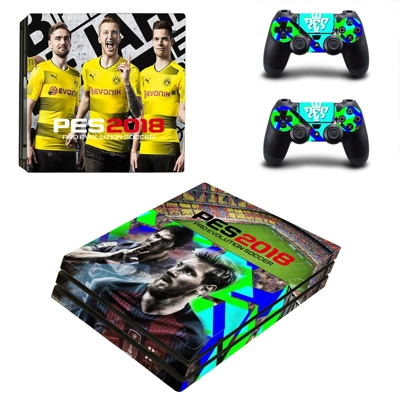 PES 2018 decal skin for PS4 Pro Console and 2 Controllers PES 2018 decal skin for PS4 Pro Console and 2 Controllers