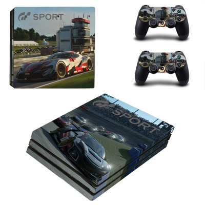 Gran Turismo Sport decal skin for PS4 Pro Console and 2 Controllers