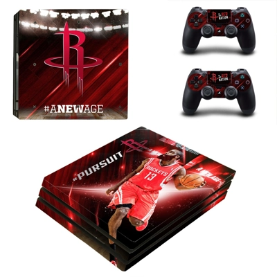 Houston Rockets decal skin for PS4 Pro Console and 2 Controllers