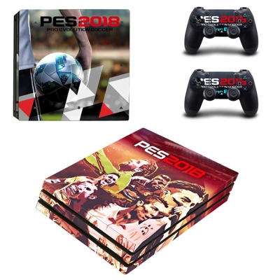 PES 2018 decal skin for PS4 Pro Console and 2 Controllers