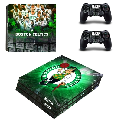 Boston Celtics decal skin for PS4 Pro Console and 2 Controllers