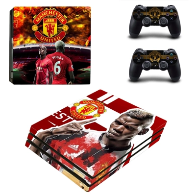 Manchester United FC decal skin for PS4 Pro Console and 2 Controllers