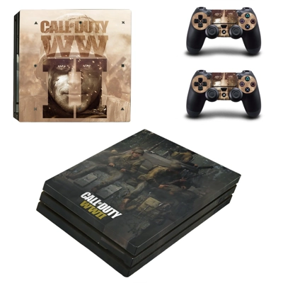Call of Duty WW2 decal skin for PS4 Pro Console and 2 Controllers