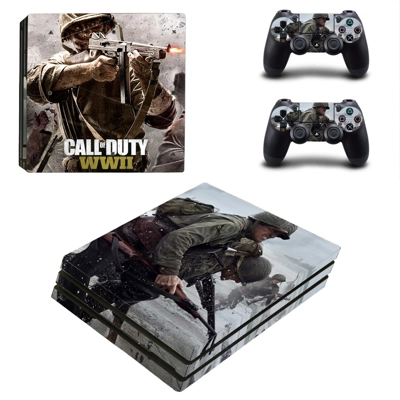Call of Duty WW2 decal skin for PS4 Pro Console and 2 Controllers