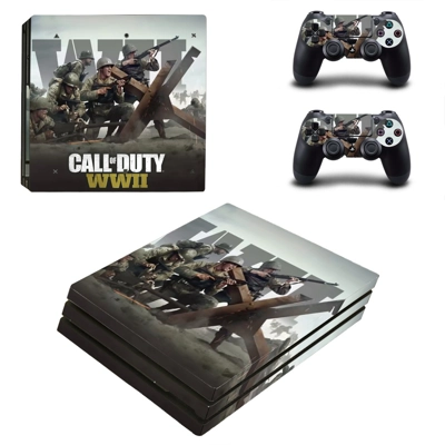 Call of Duty WW2 decal skin for PS4 Pro Console and 2 Controllers