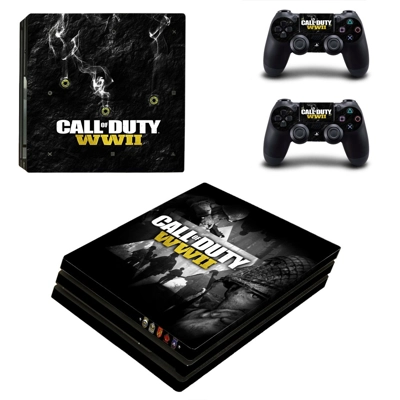 Call of Duty WW2 decal skin for PS4 Pro Console and 2 Controllers