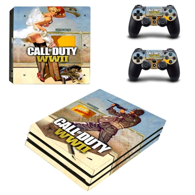 Call of Duty WW2 decal skin for PS4 Pro Console and 2 Controllers