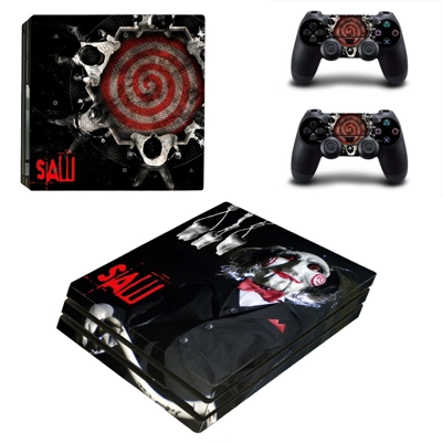Jigsaw 7 decal skin for PS4 Pro Console and 2 Controllers